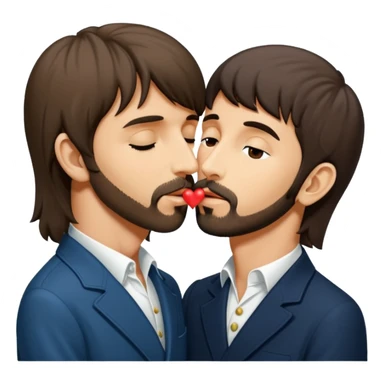 George harrison kissing Ringo Starr sticker