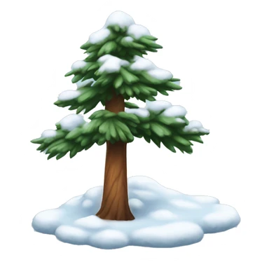 Pine tree with snow sticker
