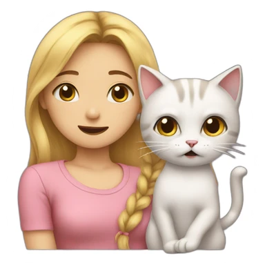 Girl and cat arguing meme sticker