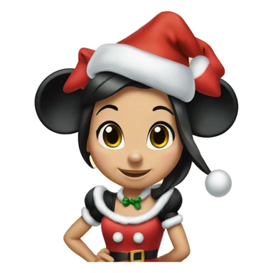 Minnie mickey Christmas sticker