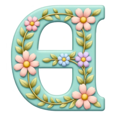 floral letter sticker