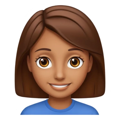big dark eyes and tanned skin brown hair sticker