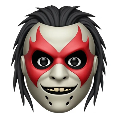 Um emoji gotico com a máscara de espinhos do slipknot sticker