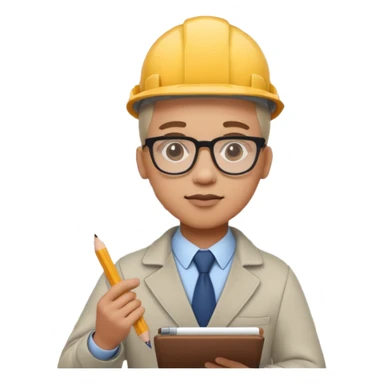 Architecter drawing a building plan sticker