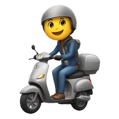 chat sur un scooter  sticker