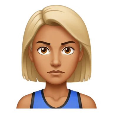 tough looking female sport coach sticker