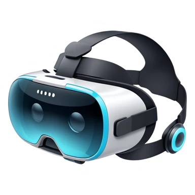 Futuristic VR glasses, sleek and modern, with no human figure, representing virtual reality and advanced technology sticker