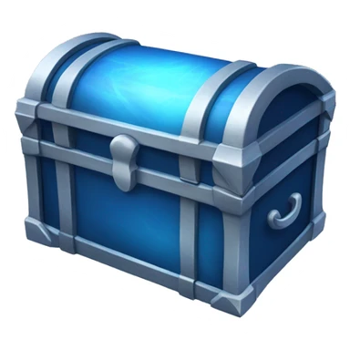 Blue and silver glowing chest  sticker