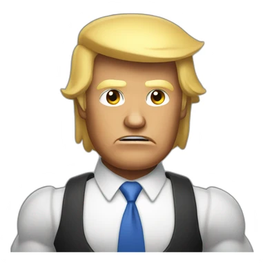 Muscular Donald Trump sticker
