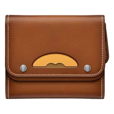 classic foldable leather wallet.
 sticker