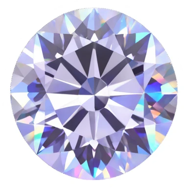 round cut white diamond with holographic shine and sparkles sticker