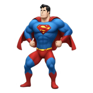 superman haciendo crossfit sticker