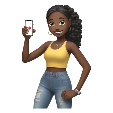 Girl on tiktok sticker