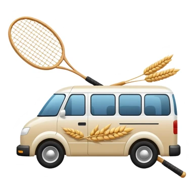 badminton shuttle made of wheat sticker