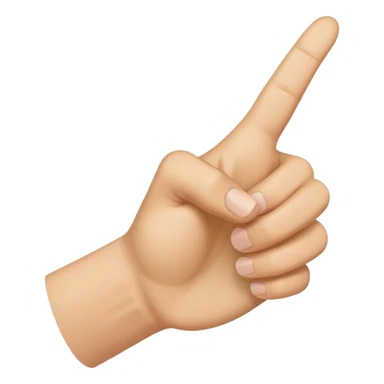 mano cerrada con pulgar abierto saltando sticker