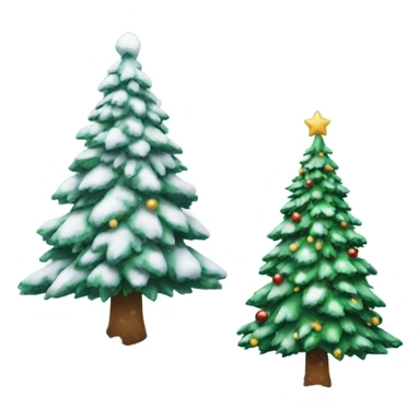 christmas tree with snow sticker