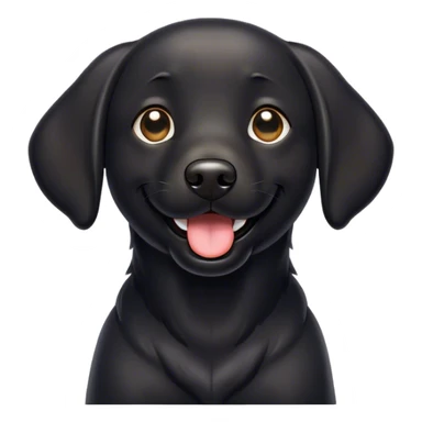 Black lab laughing  sticker