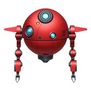 flying orb shaped futuristic targeting droid acquires target and paints with laser. sci-fi war. no propellers  sticker