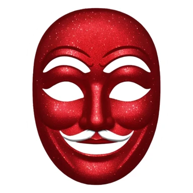 red glitter anonymous sticker