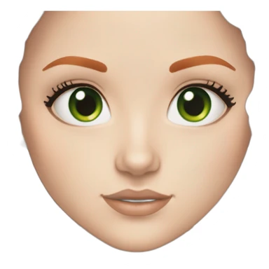 White girl red hair green eyes eyeliner on fleek sticker