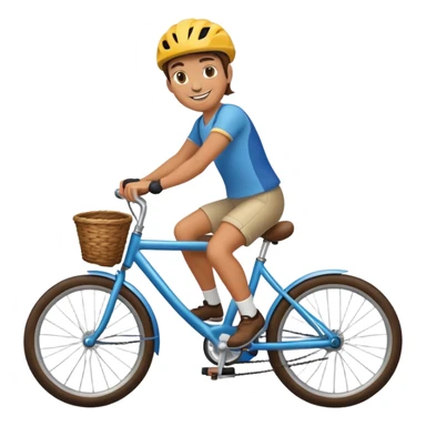 Riding a bike sticker