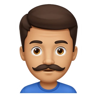 mustache Young boy,Big mustache, different faces. sticker