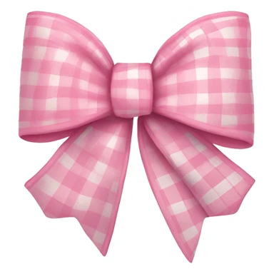 pastel pink plaid bow sticker