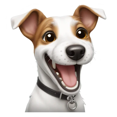 Jack Russel Terrier laughing  sticker