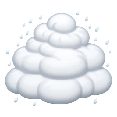 A gentle snowfall with large flakes floating downward. sticker