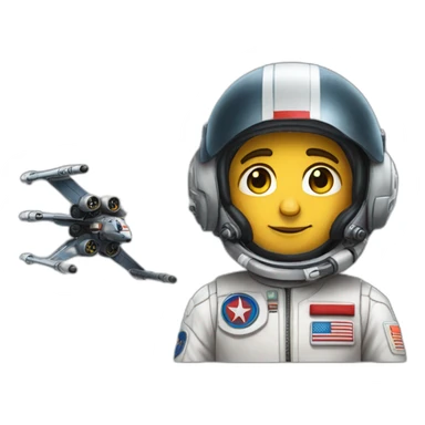 un xwing piloter par macron sticker