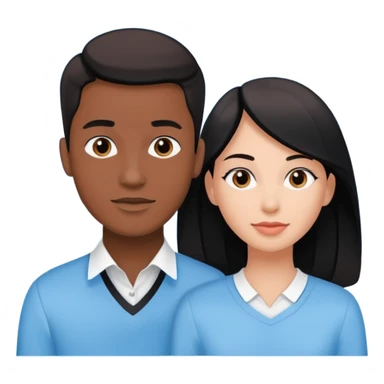 creame elementos graficos sguieendo este mismo modelo pero pensando en que sean para educacion edtech elearnig de ese estilo version hombre joven y mujer joven con colores coprorativos celeste negro blanco pero como elemento grafico no en 3d sticker