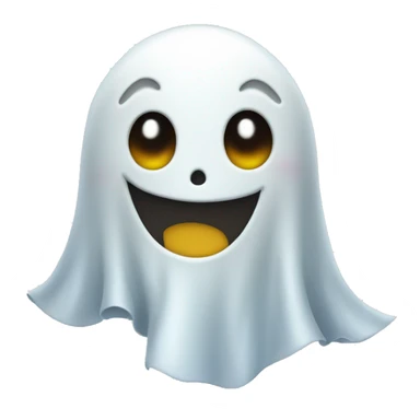 happy ghost + bow sticker