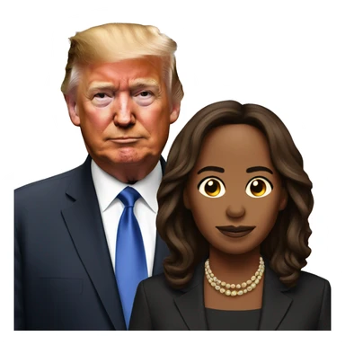trump and kamala sticker