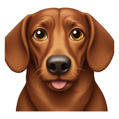 brown wiener dog sticker