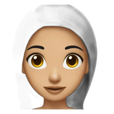 Young Arab girl with black hairs sticker