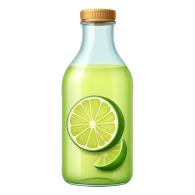 Bottled lime juice sticker