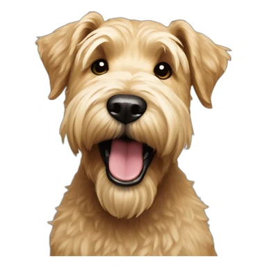 Wheaten terrier with big smile sticker