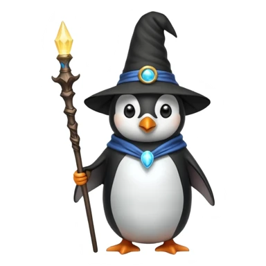 Penguin Wizard sticker