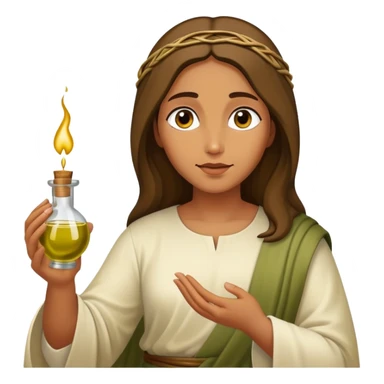 Biblical woman anoints Jesus with oil sticker