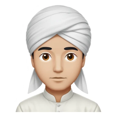White shirt man with white turban sticker