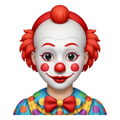 clown eyes closed sticker