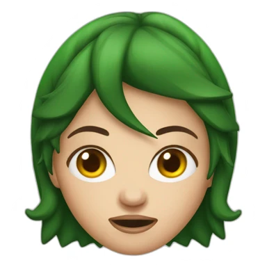 Brunette Female angry Christmas elf sticker