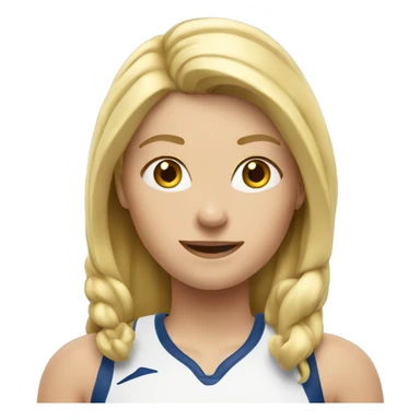 blond lady doing sports sticker