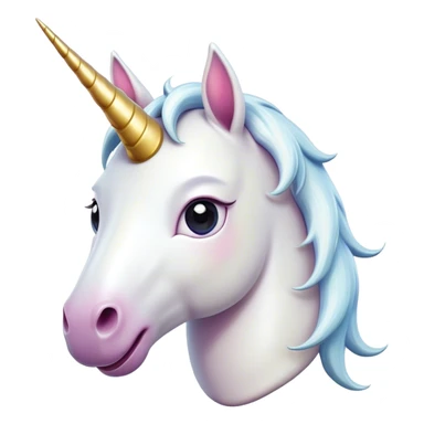 Cinematic Comical White Unicorn Portrait Emoji, Head tilted dramatically with an exaggeratedly amused expression, featuring a slender, radiant form with a playfully sparkling horn and wide, comically expressive eyes full of enchanting disbelief, Simplified yet hilariously expressive features, highly detailed, glowing with a slightly sassy magical glow, high shine, dramatic yet playful, stylized with an air of cheeky mythic mischief, soft glowing outline, capturing the essence of a meme-worthy white unicorn that looks ready to prance its way into viral fame! sticker