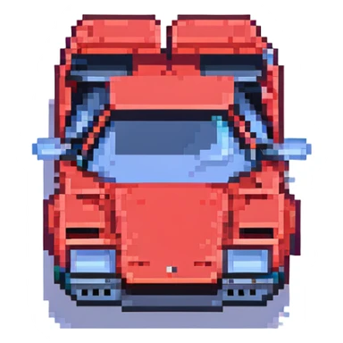 красная Lamborghini Countach, no background sticker