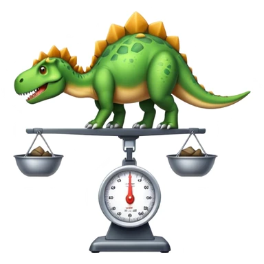 Dinosaur on a scale that brakes  sticker
