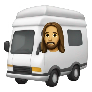 Jesus in an astrovan sticker