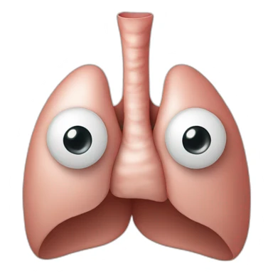 Lungs with a smile and two eyes sticker
