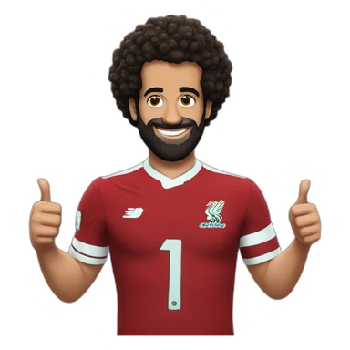 Mo salah thumps up sticker