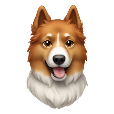 Dog Eurasian redhead and White  sticker